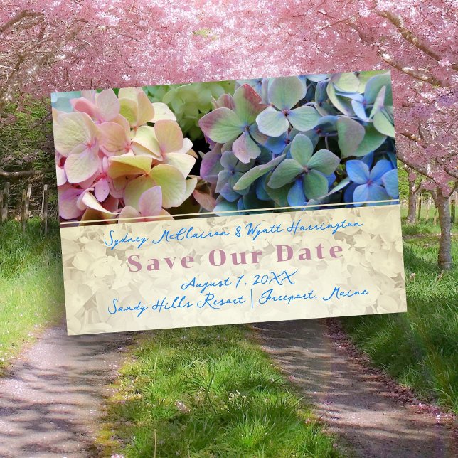 Hübsche florale Moderne Rettete unsere Datumskarte Save The Date (Von Creator hochgeladen)