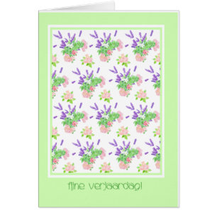 Hübsche florale Niederländische Sprachgrüße Geburt