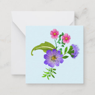 Hübsche florale Note Karte