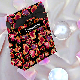 Hübsche Foil Textured Stack Double Heart Lollipops Geschenkschachtel