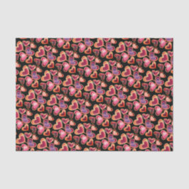 Hübsche Foil Textured Stack Double Heart Lollipops Seidenpapier