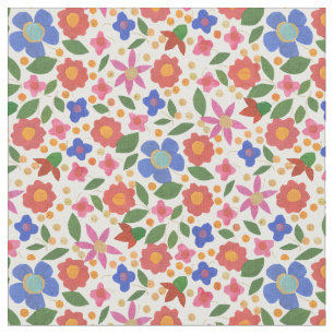 Hübsche Folk Art Blumengestelle nach Maß Stoff