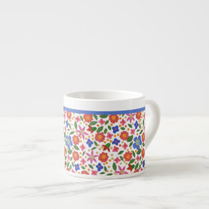 Hübsche Folklore Art Floral auf der Tasse White Es