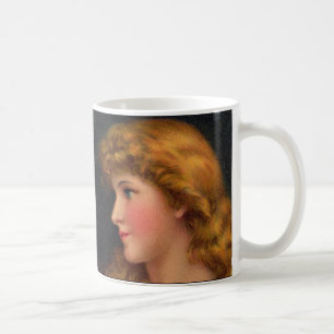 hübsche Frau des 19. Jahrhunderts Kaffeetasse