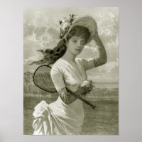 Hübsche Frau mit Tennisschläger, 1887