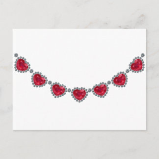 Hübsche Frau Ruby Necklace Postkarte