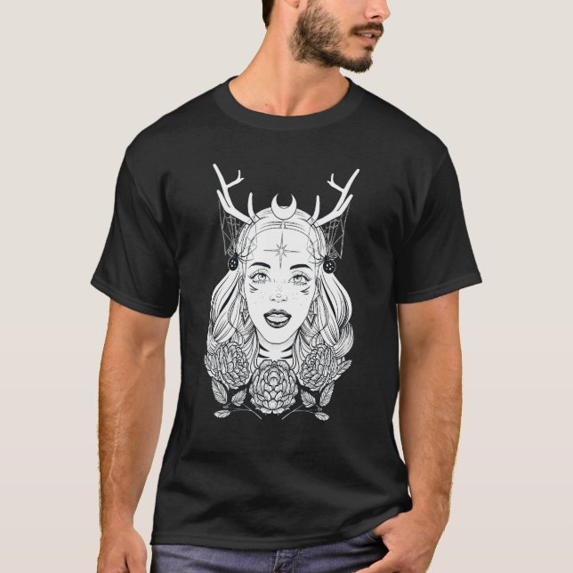 Hübsche Frauengesicht T-Shirt (Vorderseite)
