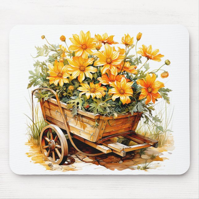 Hübsche frische Blumen Mousepad (Vorne)