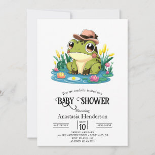 Hübsche Frog Baby Dusche Einladung