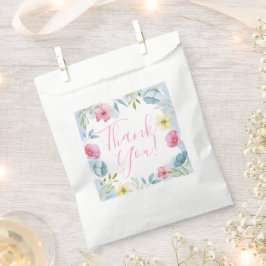 Hübsche Frühlingsfloral Pastel Danke Baby Dusche Geschenktütchen