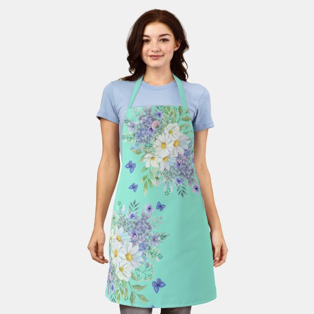 Hübsche Frühlingsfrüchte, Blüten und Schmetterling Schürze (Getragen)