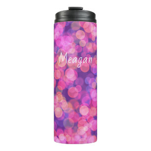 Hübsche Funkelnd Rosa Floating Color Thermosbecher