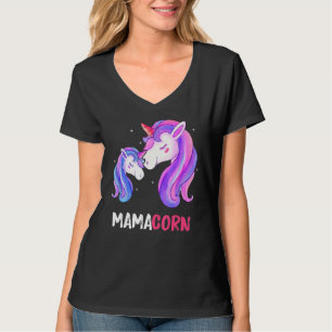Hübsche Funny Mamacorn Mama Unicorn Mama and Baby T-Shirt