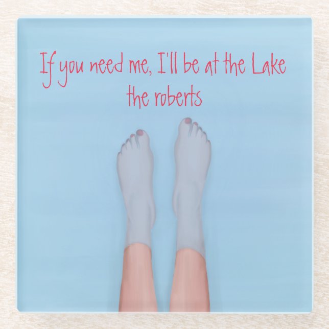 hübsche Füße, die in der coolen Wasserglaskiste ei Glasuntersetzer (Vorderseite)