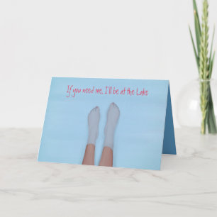 hübsche Füße in der coolen Wasserkarte einweichen Karte