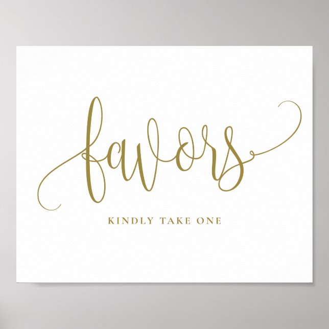 Hübsche Gastgeschenke für die Kalligrafie Poster (Vorne)