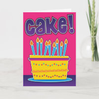 Hübsche Geburtstagskarte für Mann oder Frau - CAKE