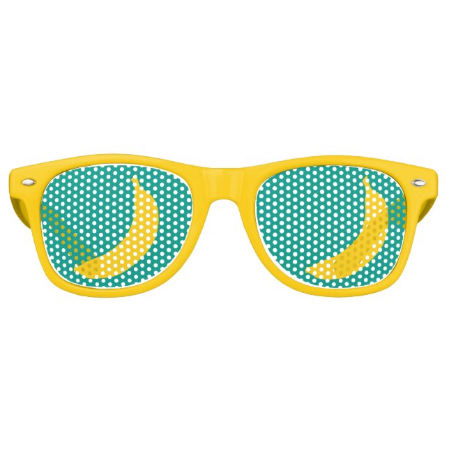 Hübsche gelbe Bananenfrüchte Party-Sonnenbrille Partybrille (Vorderseite)
