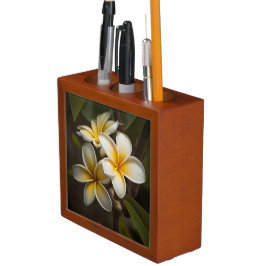 HÜBSCHE GELBE FRANGIPANI-BLUMENBLUMEN STIFTHALTER