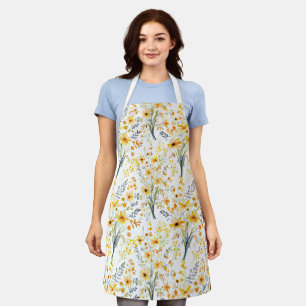 Hübsche gelbe Frühlingswildblumen Schürze