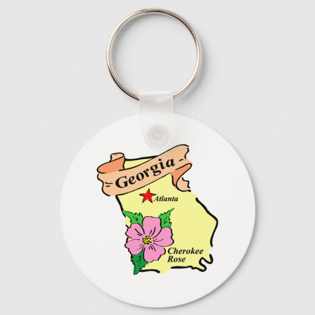 Hübsche georgische Karten - T-Shirts und Geschenke Schlüsselanhänger (Vorderseite)