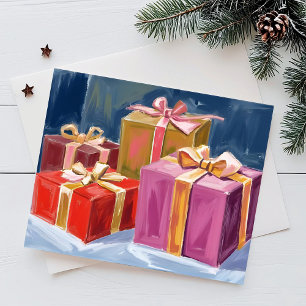 Hübsche Geschenke Aquarell Feiertagskarte