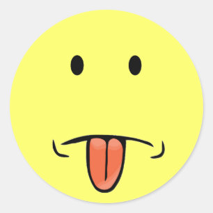 Hübsche Gesichtskleber Runder Aufkleber
