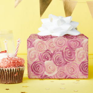 Hübsche gestrichene Rose Papierrolle drucken Geschenkpapier