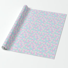 Hübsche Giftpackung Rose, Weiße Schmetterlinge Bla Geschenkpapier