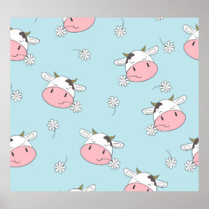 Hübsche Girl-Blume: HandGezeichnet Vintag Poster