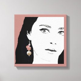 Hübsche Girl-Fashion-Illustration Leinwanddruck