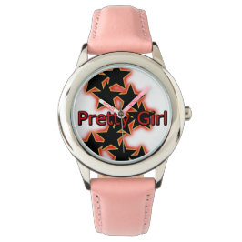 Hübsche Girl Swag Bezel mit rosa Zahlen Armbanduhr