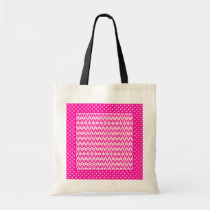 Hübsche Girlie Tote Bag, Candy Pink Geometric Tragetasche