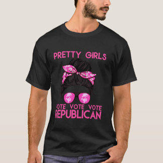 Hübsche Girls wählen republikanische Konservative  T-Shirt