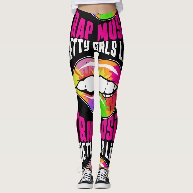 Hübsche Girls wie Trap Music Leggings (Vorderseite)