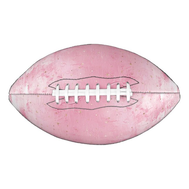 Hübsche Girly Sugar Pink Gold Glitzern Football (Vorderseite)