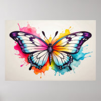 Hübsche Girly Vintag Butterfly Illustration Art