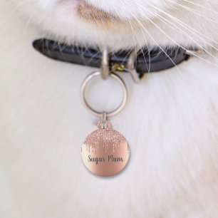 Hübsche Glittertropfen Haustier Hund Katze Verlore Haustiermarke