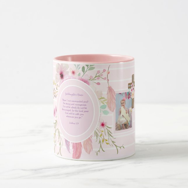 Hübsche Godtochter Motivierend Words FOTO Geschenk Tasse (Zentrum)