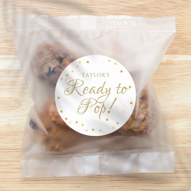 Hübsche Gold Liebe Hörer bereit für Pop Kinderdusc Runder Aufkleber (Von Creator hochgeladen)