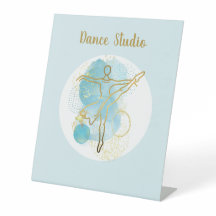 Hübsche Goldballerina Wasserfarbe Abstrakt