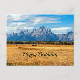 Hübsche Goldene Feldgebirge Geburtstag Postkarte