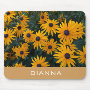 hübsche goldene Gänseblümchen, fügen Sie Ihren Nam Mousepad