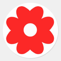 Hübsche Grafikgrafik in Rot-Weiß-Blume