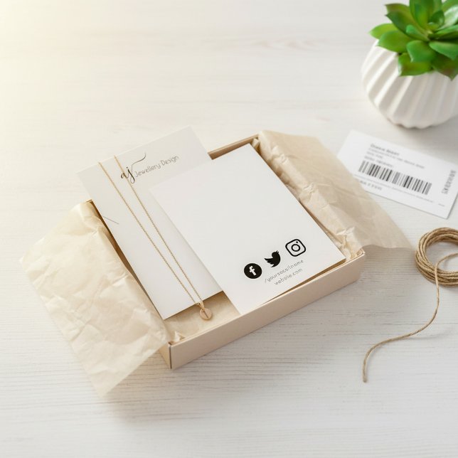 Hübsche Grafikkarte für Monogramm und soziale Medi (Monogram and social media pretty display card.)