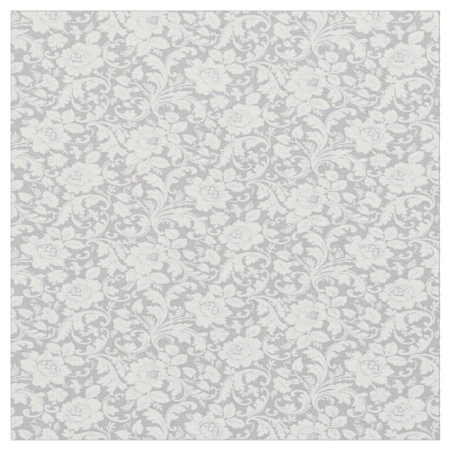 Hübsche graue und weiße Blüte Stoff (Nahaufnahme)
