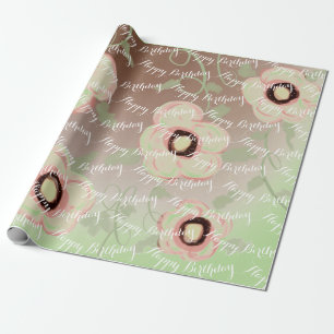 Hübsche Großflower-Geschenkwrap Geschenkpapier