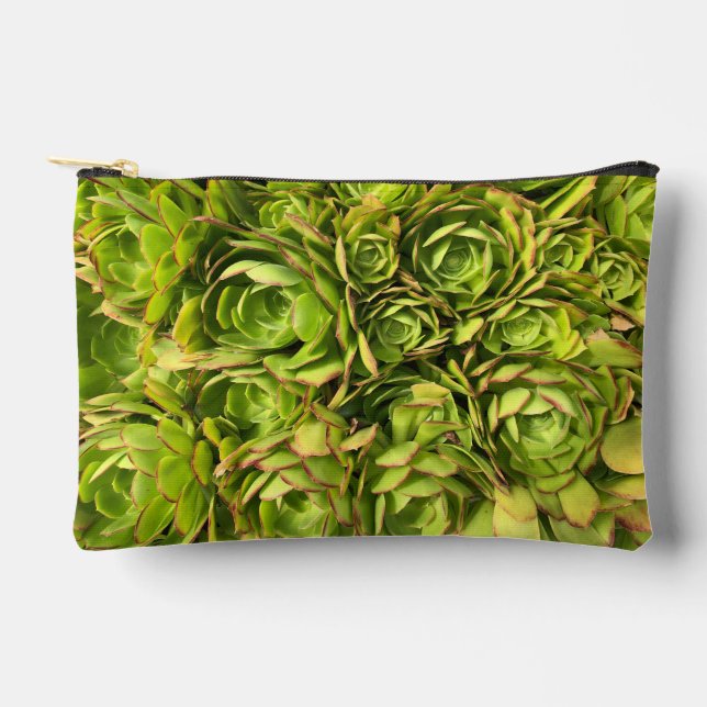 Hübsche grüne Blumen-Tasche für Kosmetik oder Stif Zubehörtasche (Vorderseite)