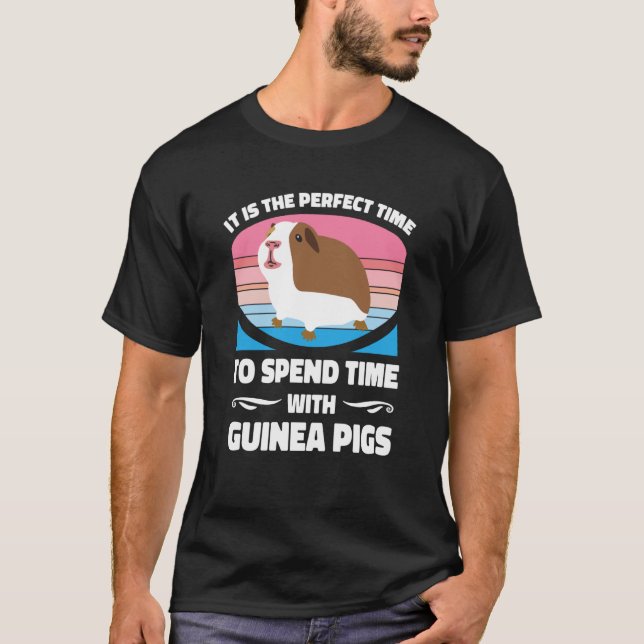 Hübsche Guinea Schweinefleisch Niedliches Haustier T-Shirt (Vorderseite)