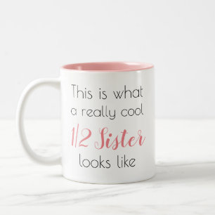 Hübsche Halbschwester Personalisiert Mädchenhaft S Zweifarbige Tasse
